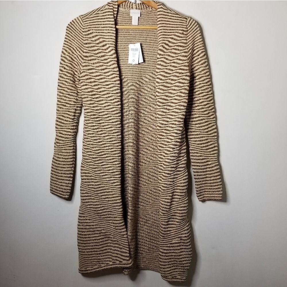Chicos duster vanity size 0 Lani cardigan neutral